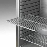 Compact stainless steel refrigerator with glass door | 346 liters
