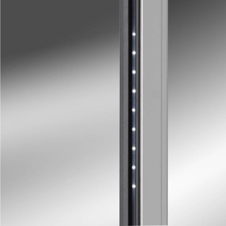 Réfrigérateur compact en acier inoxydable avec porte vitrée | 346 litres