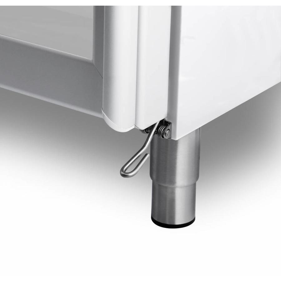 Réfrigérateur d'accueil avec porte en verre blanche | 583 litres