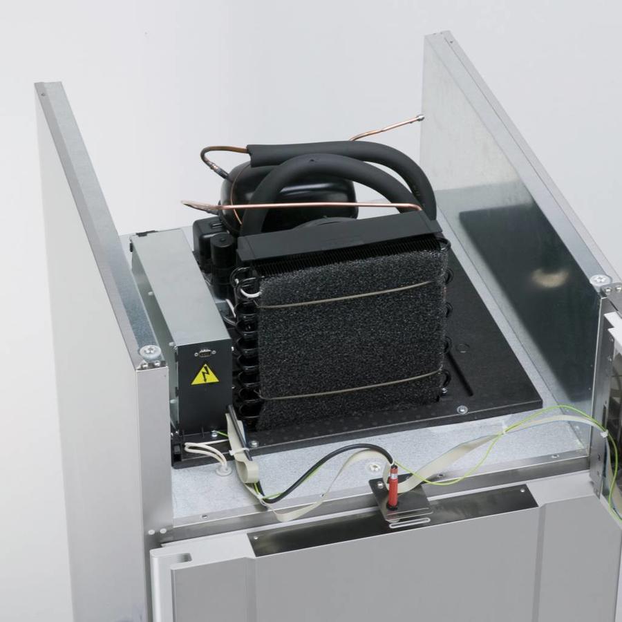 Réfrigérateur professionnel avec porte vitrée en acier inoxydable | 583 litres