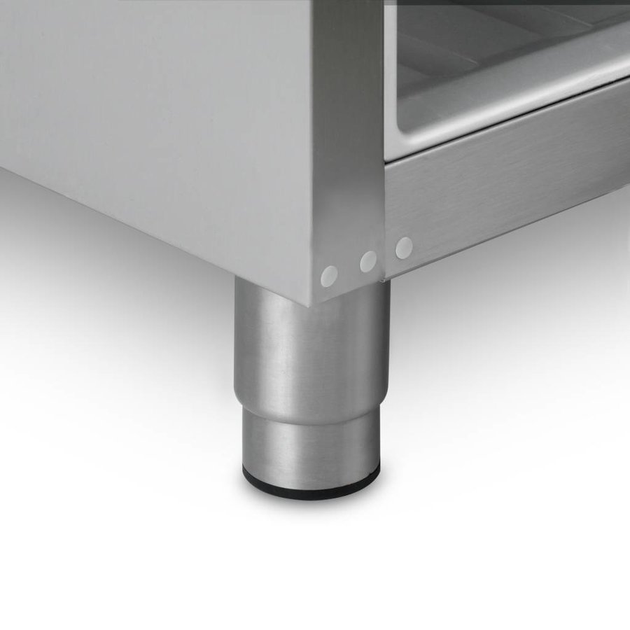 Réfrigérateur Gram en acier inoxydable à une porte noir | 2/1 GN | 614 litres