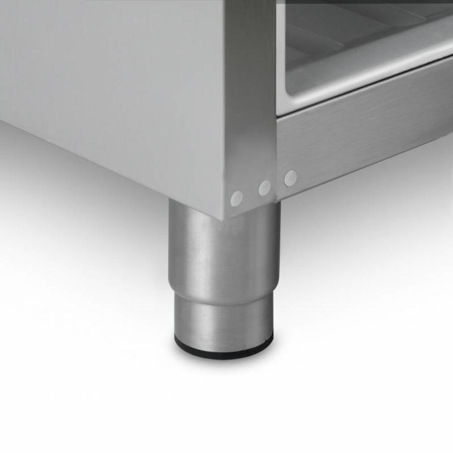 Réfrigérateur à porte simple en verre en acier inoxydable | 2 / 1GN