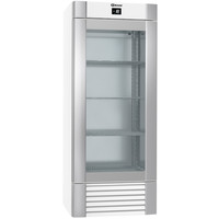 Gram stainless steel glass / single door refrigerator white | 603 liters