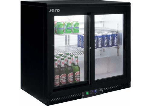  Saro Réfrigérateur bar noir avec portes coulissantes - Garantie 2 ans 