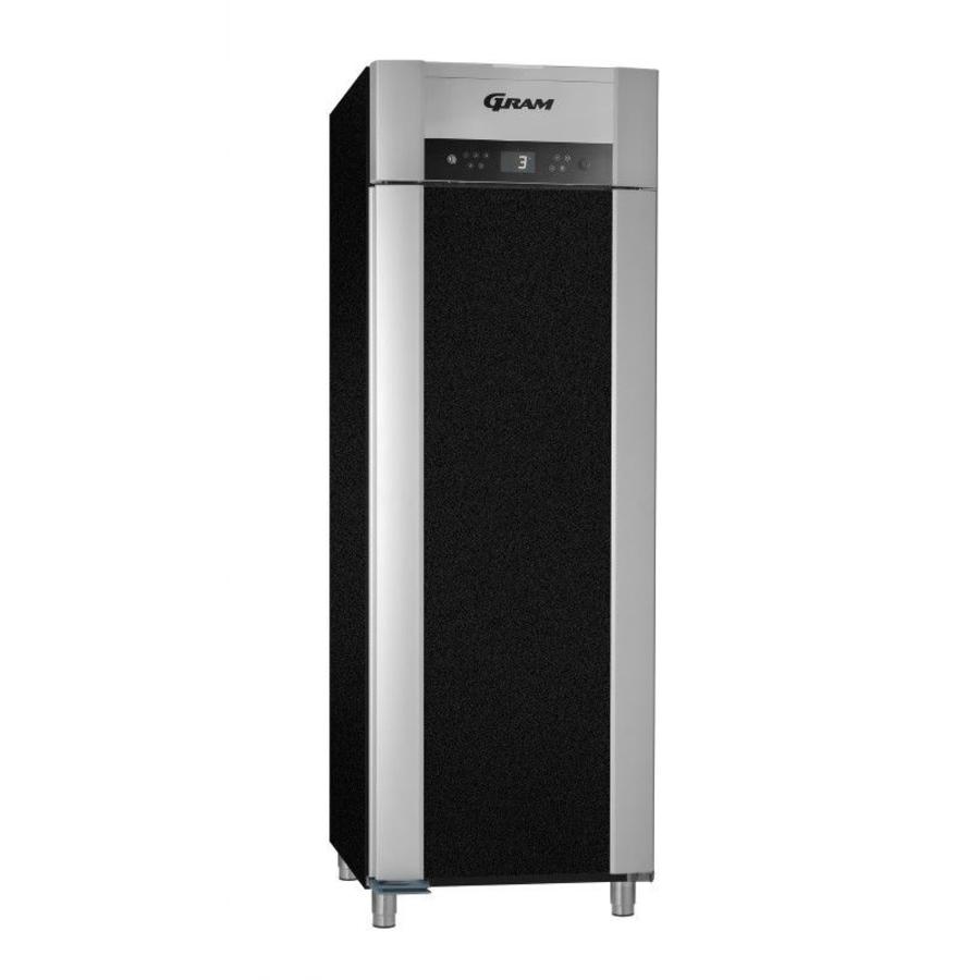 Gram stainless steel freezer euro standard black | 465 litres