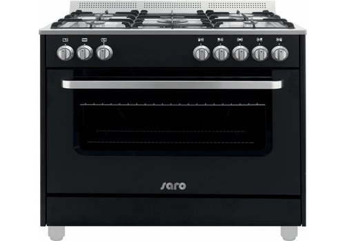  Saro Appareil de cuisson multifonctionnel Four à gaz | 5 fosses - Noir 