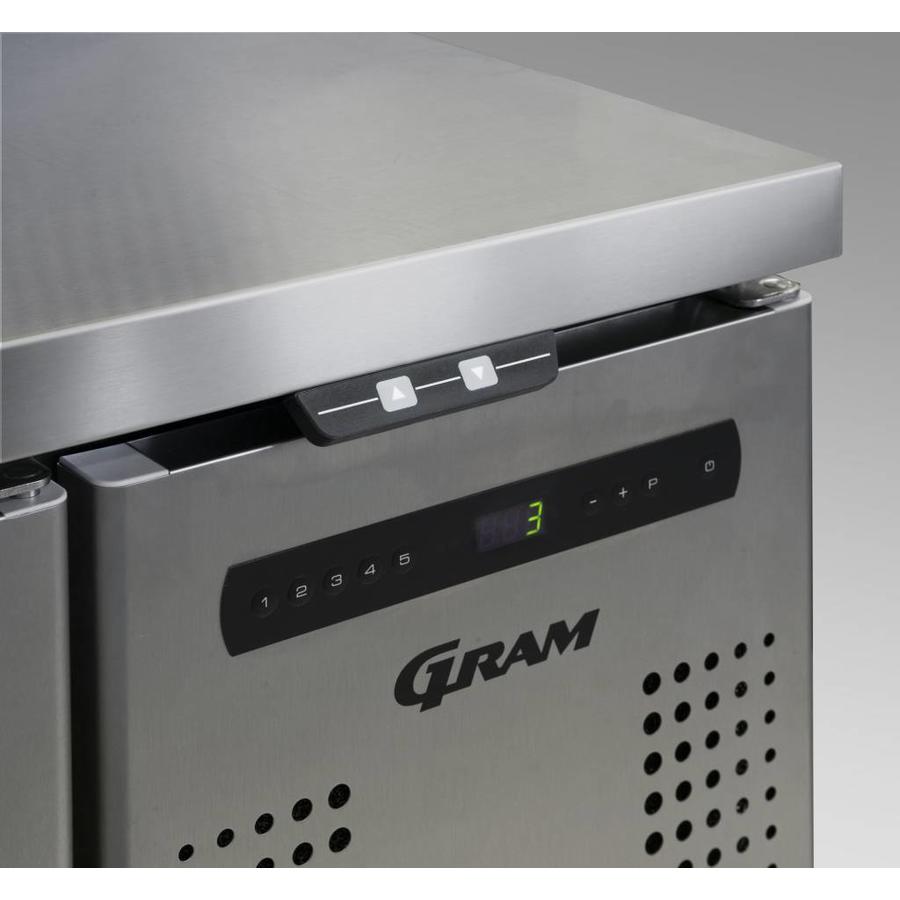Banc de travail réfrigéré Gram Gastro | 1 porte | 2 tiroirs | 345 litres