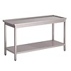 Gastro-M Stainless steel drain table for pass-through dishwasher