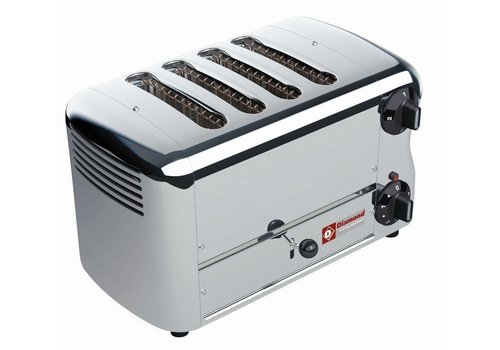  HorecaTraders 4 Sneden Toaster met timer en hoorbaar alarm 