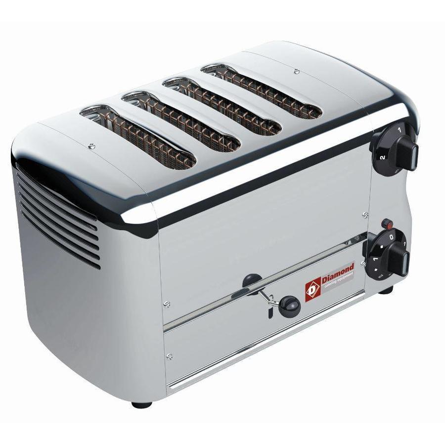 4 Slice Toaster with Timer and Audible Alarm