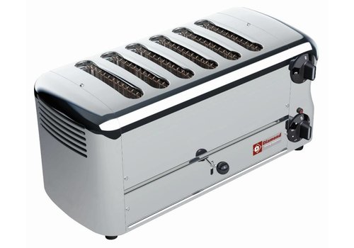  HorecaTraders 6 Slice Toaster with Timer and Audible Alarm 
