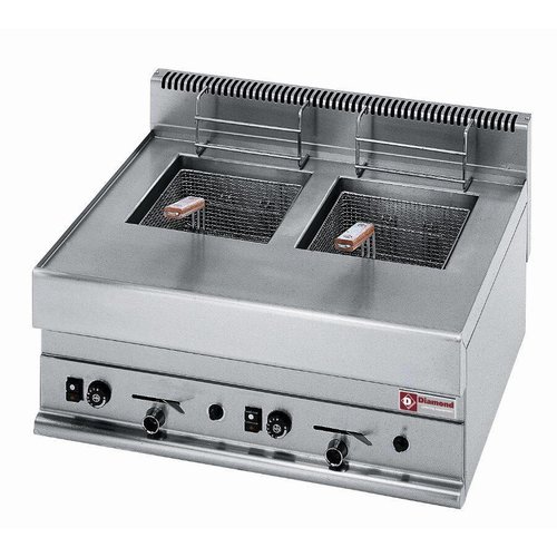  HorecaTraders Friteuse à gaz | 2x8 litres 11 kW 