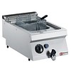 HorecaTraders Fryer Gas Stainless Steel | 7 Liters | With Cold Zone | 120°C and 190°C