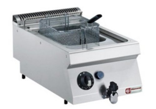  HorecaTraders Friteuse Gas RVS | 7 Liter | Met Koudezone | 120Â°C en 190Â°C 