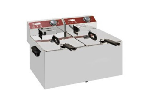 HorecaTraders Electric Deep Fryer PRO | 7+7 Liters | 6.4 kW 