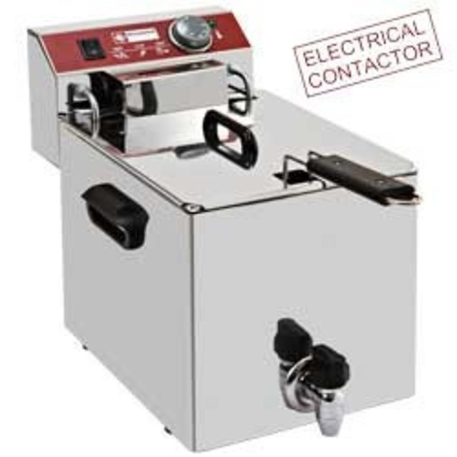 Friteuse électrique avec robinet | 10 litres | 4,5 kW