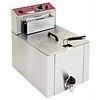 HorecaTraders Elektrische Fritteuse mit Zapfhahn und Kaltzone | 7,5 kW | 400 V