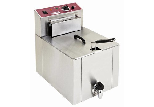  HorecaTraders Elektrische Fritteuse mit Zapfhahn und Kaltzone | 7,5 kW | 400 V 