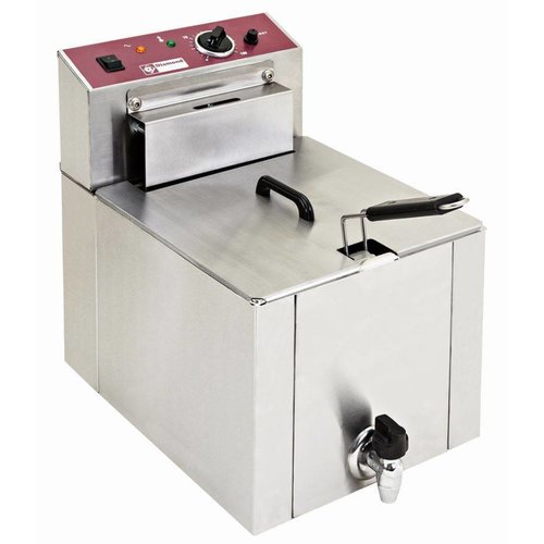  HorecaTraders Electric Deep Fryer with tap and cold zone | 7.5kW | 400V 