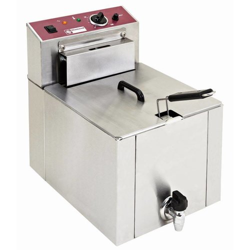  HorecaTraders Electric Fryer with tap and cold zone | 7.5kW | 400V 