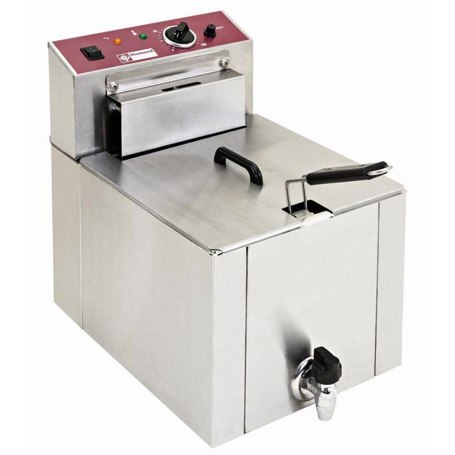 Friteuse électrique avec robinet et zone froide | 7,5 kW | 400 V