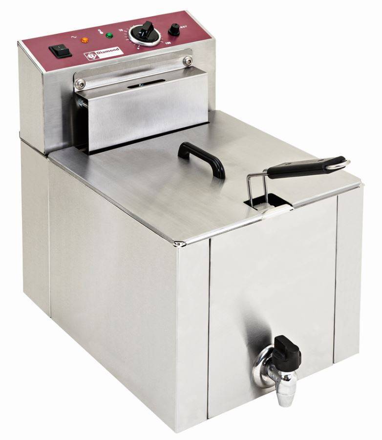 Elektrische Friteuse met kraan en koudezone | 7,5kW | 400V - Horeca Traders