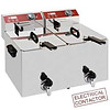 HorecaTraders Electric Fryers | 2x8 Liter | With drain cranes | 7kW