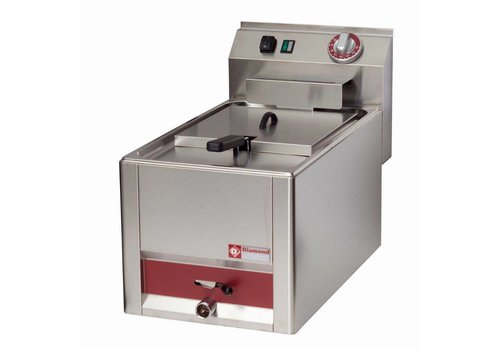  HorecaTraders Elektrische Fritteuse mit Hahn 2x8 Liter 7kW 