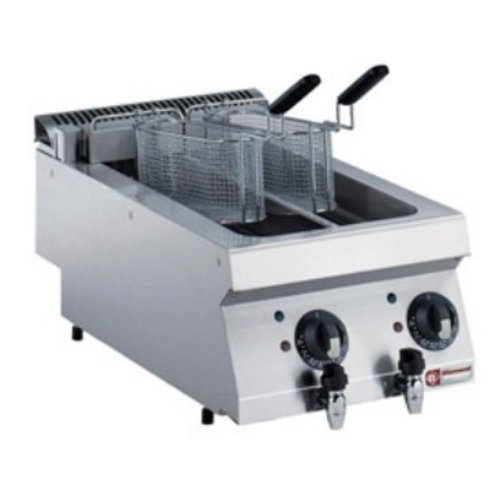  HorecaTraders Deep Fryer Electric | 2x5 Liter | Stainless Steel | 400V/9kW 