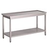 Gastro-M Stainless steel feed table for pass-through dishwasher