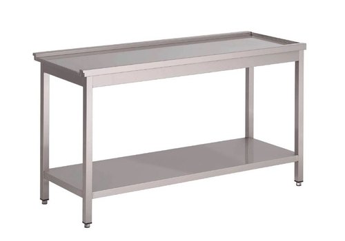  Gastro-M Stainless steel feed table for pass-through dishwasher 