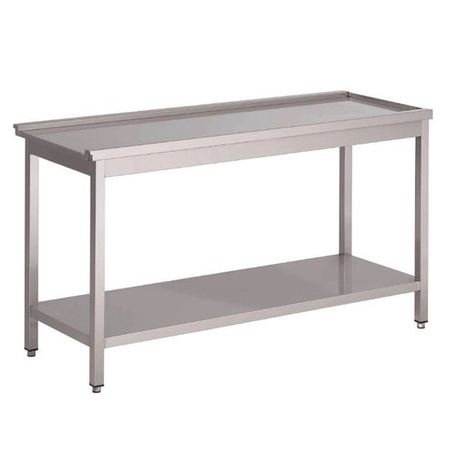  Gastro-M Stainless steel feed table for pass-through dishwasher 