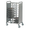 HorecaTraders Double Shelving Trolley 2 x 12 Levels | Stainless Steel