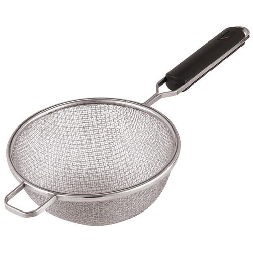  APS Stainless steel strainer with black handle 