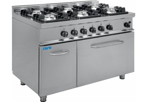  Saro Cuisinière à gaz avec four à gaz | 6 brûleurs 
