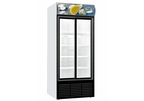  Combisteel Refrigerator with sliding glass doors | 880(w) x 711(d) x 2000(h)mm 