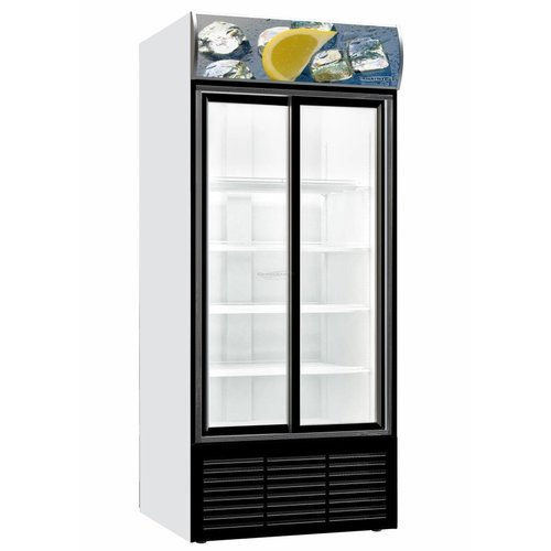  Combisteel Réfrigérateur avec portes coulissantes en verre | 1103 (l) x 689 (p) x 2000 (h) mm 
