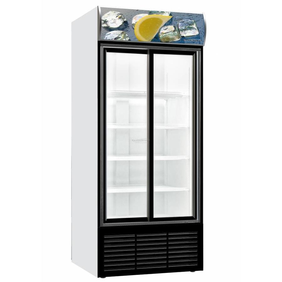 Réfrigérateur avec portes coulissantes en verre | 1103 (l) x 689 (p) x 2000 (h) mm
