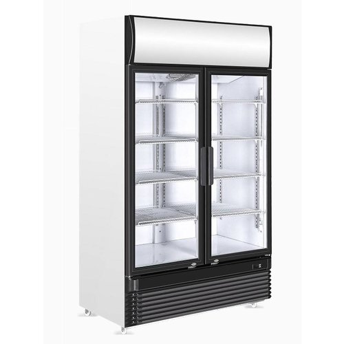  HorecaTraders Beverage refrigerator with sliding glass doors 