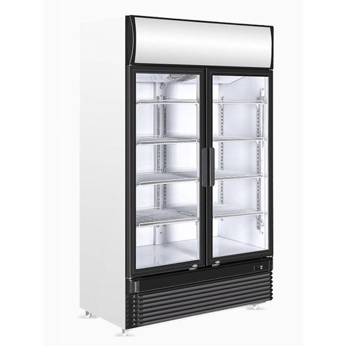  HorecaTraders Réfrigérateur à boissons avec portes coulissantes en verre 