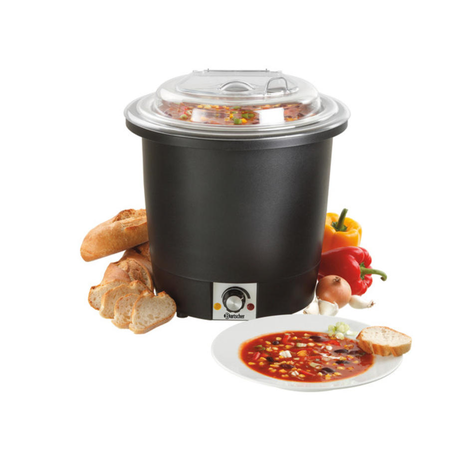 marmite à soupe | Noir | 10L | Acier inoxydable