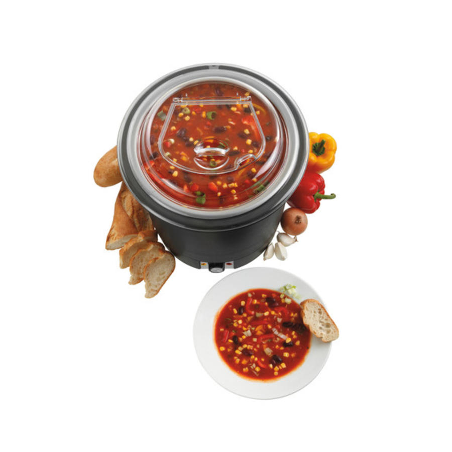 marmite à soupe | Noir | 10L | Acier inoxydable