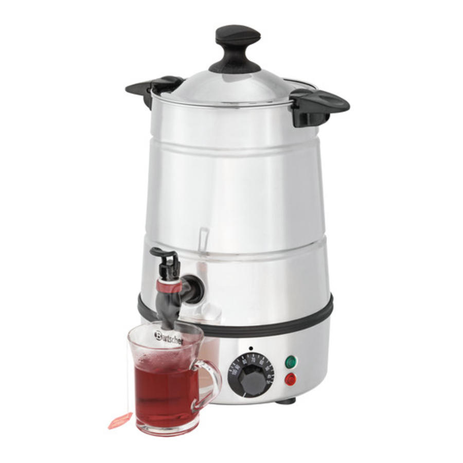 Distributeur d'eau chaude en acier inoxydable avec robinet 5 litres