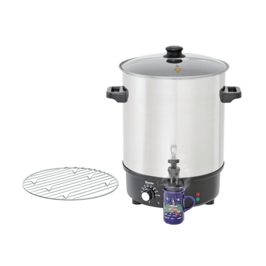 Distributeur d'eau chaude 30 litres en acier inoxydable