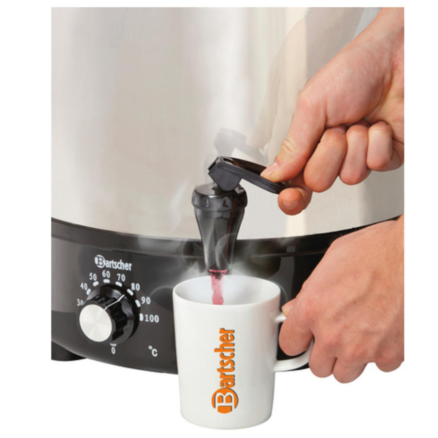 Distributeur d'eau chaude 30 litres en acier inoxydable