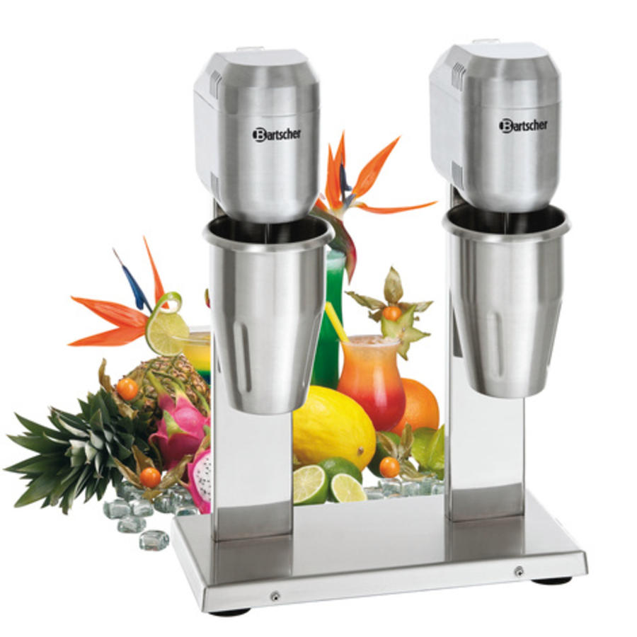 Doppel-Milchshaker / Doppelspindelmixer - 2 x 1 Liter