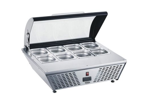  HorecaTraders Vitrine réfrigérée 8 x GN 1/6 | Wouter 