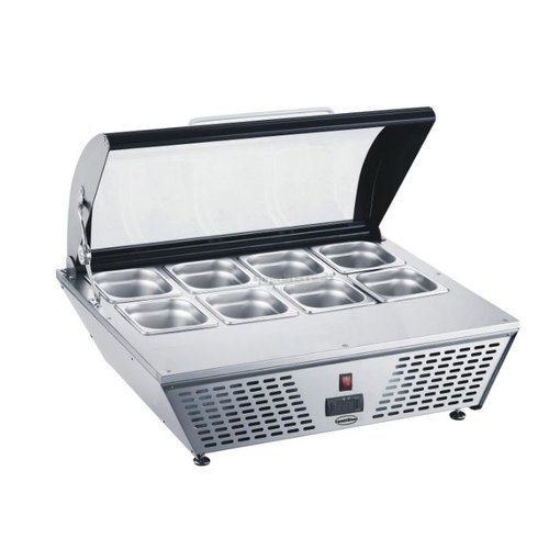  HorecaTraders Refrigerated display case 8 x GN 1/6 | Wouter 