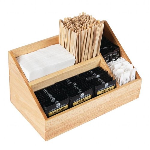  HorecaTraders Tea Box Wood | 160 x 285 x 150mm 