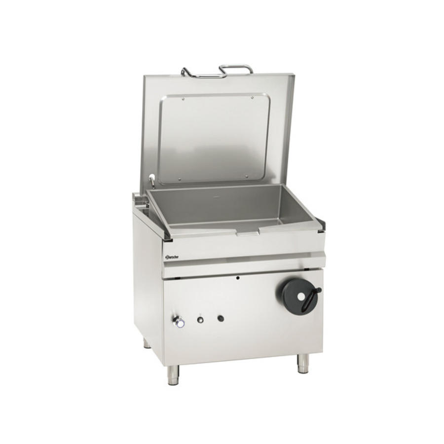 Gas kantelbare braadpan |  80 liter | B 900 x D 900 x H 900 mm